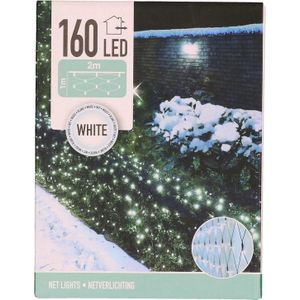 Kerstverlichting lichtnetten/netverlichting 200 x 100 cm helder wit