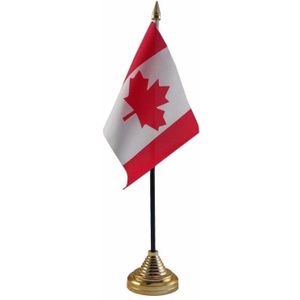 Canada versiering tafelvlag 10 x 15 cm