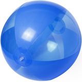 Opblaasbare strandbal plastic blauw 28 cm