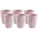 Plasticforte onbreekbare Picardi drinkglazen - 20x stuks - kunststof - lichtroze - 250 ml