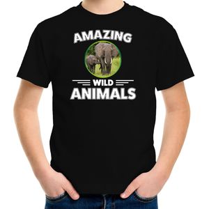 T-shirt elephants are serious cool zwart kinderen - olifanten/ olifant shirt