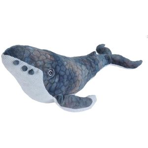 Pluche bultrug walvis grijsblauw 50 cm