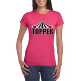 Topper t-shirt roze dames