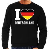 I love Deutschland supporter sweater / trui zwart voor heren