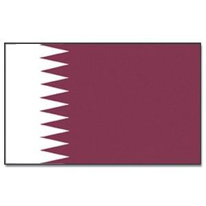 Gevelvlag/vlaggenmast vlag Qatar 90 x 150 cm