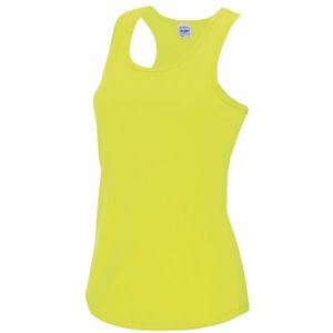 Sportkleding sneldrogend neon geel dames hemd
