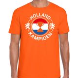 Oranje fan shirt / kleding Holland kampioen met beker EK/ WK voor heren