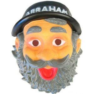Plastic abraham masker met hoedje