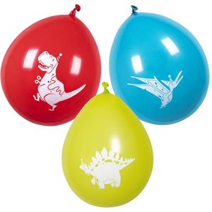 Boland 6x dino ballonnen -  ca. 25 cm - Feestversiering en decoraties