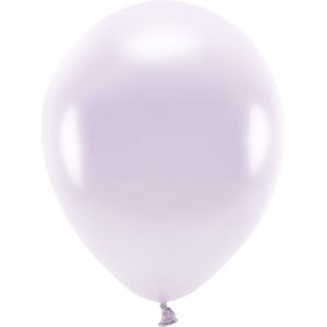 300x Milieuvriendelijke ballonnen lila paars 26 cm voor lucht of helium