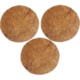 3x stuks inlegvellen kokos voor hanging basket 25 cm - kokosinleggers