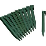Kunststof grasrand / borderrand groen inclusief 30x grondpennen 30 meter x 15 cm hoogte