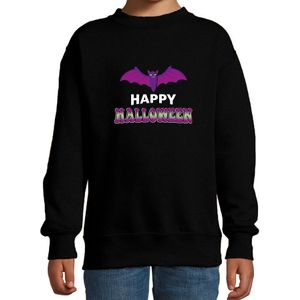 Vleermuis / happy halloween horror trui zwart voor kinderen - verkleed sweater / kostuum