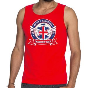 Engeland drinking team tanktop / mouwloos shirt rood heren