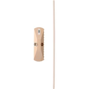 Brumag Luiwagen/schrobber 23 cm - met houten steel 130 cm - zachte schrobborstel - schoonmaakborstel