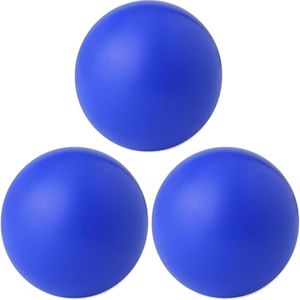 3x stuks blauwe stressballetjes van 6 cm
