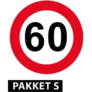 Feestartikelen 60 jaar pakket klein