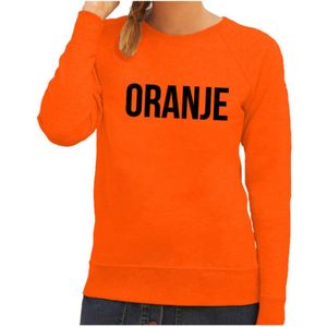 Oranje Koningsdag sweater - Oranje - dames
