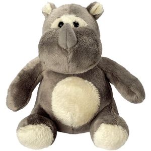 Pluche Dierenknuffel Neushoorn - 12 cm - Knuffeldier