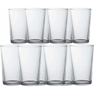 Drinkglazen/waterglazen Chope set transparant 280/330 ml - 12-delig - koffie/thee glazen