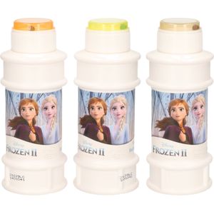 4x Disney Frozen 2 bellenblaas flesjes met bal spelletje in dop 175 ml voor kinderen