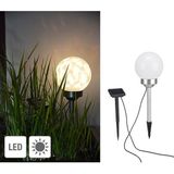 Set van 4x Solar LED tuin verlichting ballamp op steker 49 cm