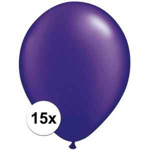 15x parel paars Qualatex ballonnen