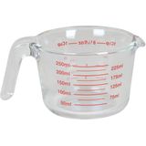 Urban Living maatbeker/mengbeker - glas - 250 ml - schenktuit