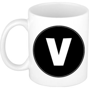 Mok / beker met de letter V voor het maken van een naam / woord - koffiebeker / koffiemok - namen beker