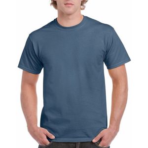 Voordelig indigo blauw T-shirt voor volwassenen