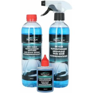 Protecton Ruitenontdooier spray set - 3-delig - voor auto - antivries sprays - winter/vorst