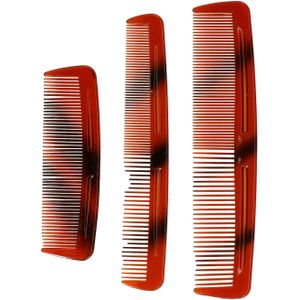 Professionele haar kammenset - bruin - 3 delig - kunststof