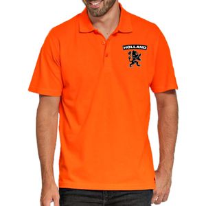 Grote maten oranje fan poloshirt / kleding Holland leeuw EK/ WK voor heren