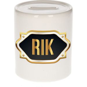 Rik naam / voornaam kado spaarpot met embleem