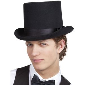 Zwarte hoge hoed zware kwaliteit voor heren