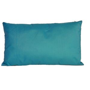 Bank/sier kussens voor binnen en buiten in de kleur petrol blauw 30 x 50 cm