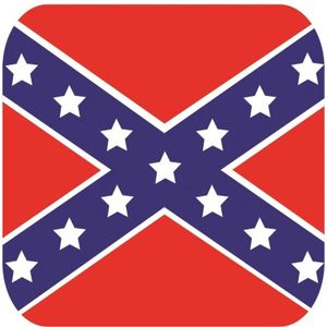 60x Onderzetters voor glazen met Zuidelijke Staten vlag