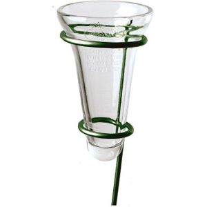 1x Regenmeter/neerslagmeter glas met verzinkte grondpen groen 69 cm - Tuinartikelen - Regenmeters/neerslagmeters