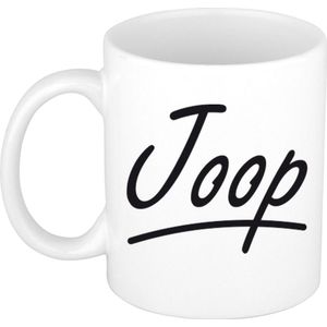 Joop voornaam kado beker / mok sierlijke letters - gepersonaliseerde mok met naam