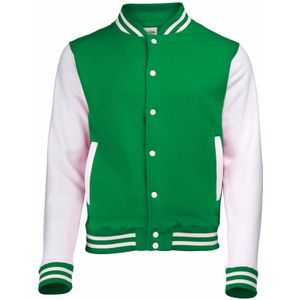 College jacket/vest groen/wit voor heren