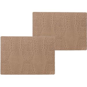 4x stuks stevige luxe Tafel placemats Coko beige 30 x 43 cm