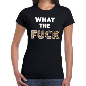 What the Fuck tijger print fun t-shirt zwart voor dames