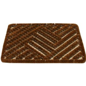 Benson Schoenen borstelmat - bruin - 40x60 cm - deurmat/schoenenveger