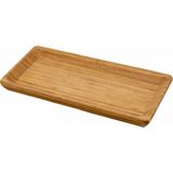 Bamboe houten tapas serveerplankje 25 x 13 cm rechthoekig - Borrelplank/serveerplank/kaasplankjes