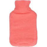 DID Warmwaterkruik met gebreide hoes - roze - 2L - kruiken voor warme voeten/lichaam