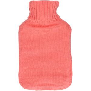 DID Warmwaterkruik met gebreide hoes - roze - 2L - kruiken voor warme voeten/lichaam