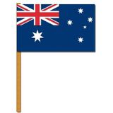 Set van 4x stuks australie zwaaivlaggetjes 30 x 45 cm