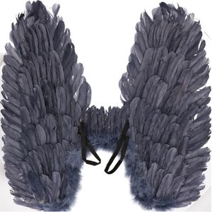 Halloween blauwgrijze vleugels 65 cm