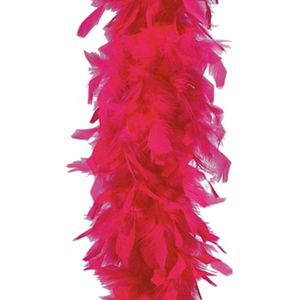 Carnaval verkleed veren Boa kleur fuchsia roze 180 cm