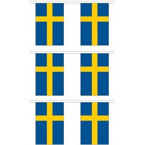 3x Stoffen vlaggenlijnen Zweden 3 meter